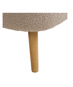 Harlow bænk i beige bouclé m. opbevaring
