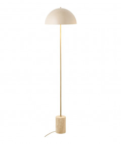 Sheffield gulvlampe med en flot marmor fod og skærm i beige