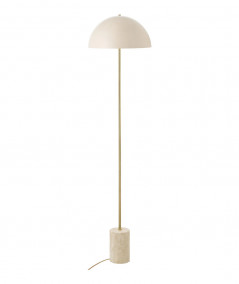 Sheffield gulvlampe med en flot marmor fod og skærm i beige