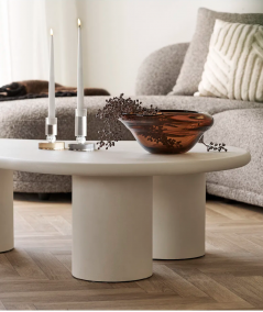 Palmera sofabord i Off-White cement look L120 cm