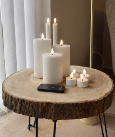 LED stearinlys pakke med 10 dele i hvid