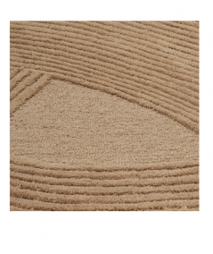 Håndtuftet pune tæppe i natur