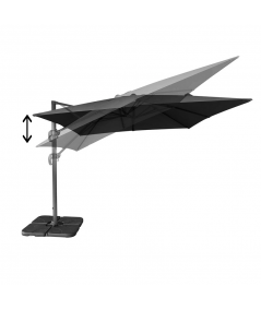 Baza hængeparasol i sort m. parasolfod