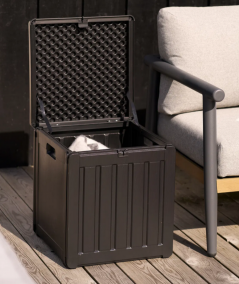 Sobra hyndeboks i sort plastik 76 L