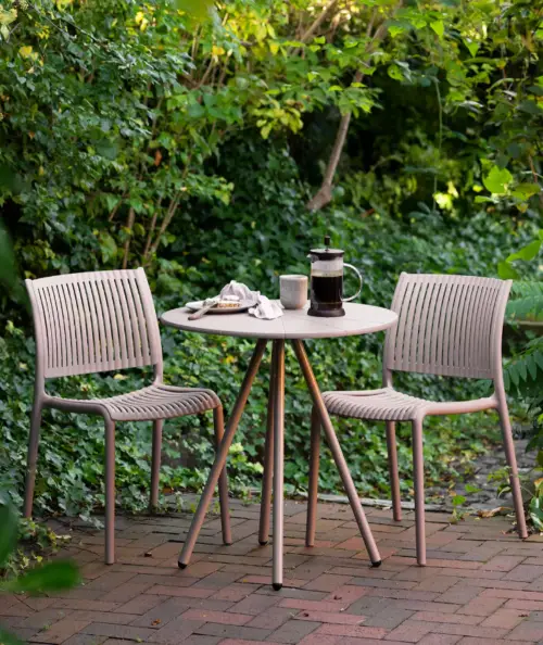 Manzano spisebordsstol uden armlæn i farven taupe