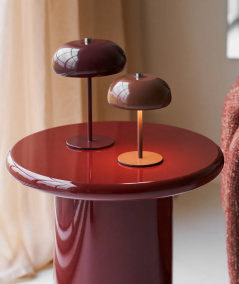 Margate Bordlampe i brun/metal/genopladelig