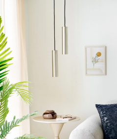 Paris pendel i metal/sølv ø6cm