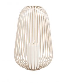 Stoense lanterne i beige Ø24,5xH40 cm