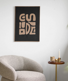 Tine tufted vægdekoration i beige/sort