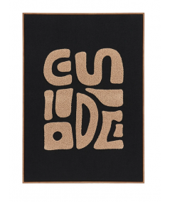 Tine tufted vægdekoration i beige/sort