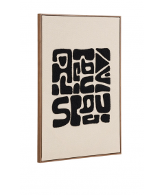 Tine tufted vægdekoration i sort/brun