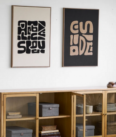 Tine tufted vægdekoration i sort/brun