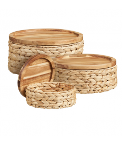 Botofte Kurve m. trælåg/sæt af 3