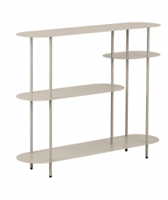 Nelli reol med 4 forskudte hylder i farven sand