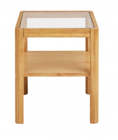 Lourmarin hjørnebord i egefiner/hærdet glas