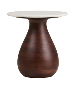 Heide hjørnebord i mango træ/marmor