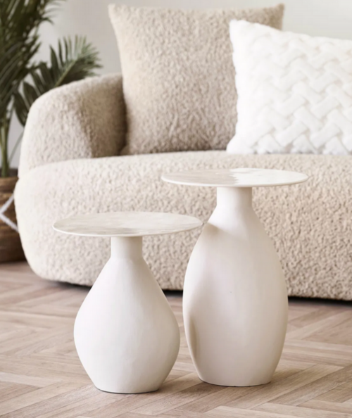 Calais hjørnebord i off-white