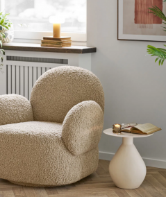 Calais hjørnebord i off-white