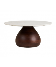 Heide sofabord i mørkebrun mango træ/marmor