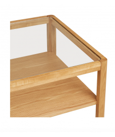 Lourmarin sofabord i hærdet glas/egefiner