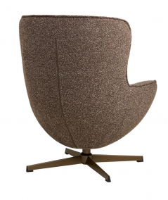 Blenheim loungestol i brun m. bronzefarvet drejefod