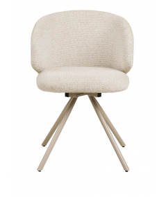 Fulham Spisebordsstol m. drejefod/ i sand m. sandfarvede ben