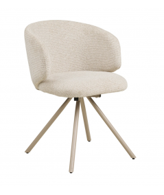 Fulham Spisebordsstol m. drejefod/ i sand m. sandfarvede ben
