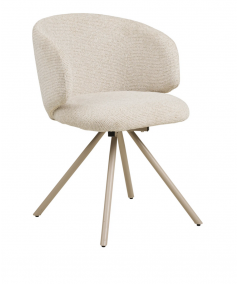 Fulham Spisebordsstol m. drejefod/ i sand m. sandfarvede ben