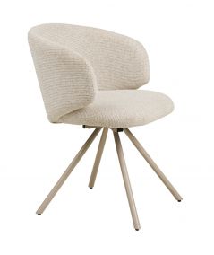 Fulham Spisebordsstol m. drejefod/ i sand m. sandfarvede ben
