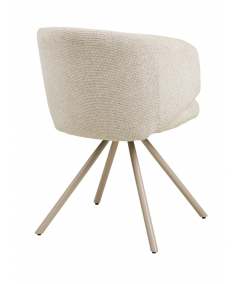 Fulham Spisebordsstol m. drejefod/ i sand m. sandfarvede ben