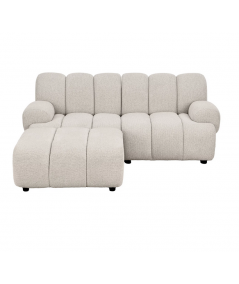 Taza 2,5 personers modulsofa i sand m/puf/venstrevendt