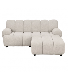 Taza 2,5 personers modulsofa i sand m/puf/højrevendt