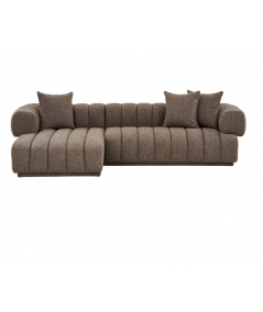 Aurora loungesofa med 3 puder/venstrevendt i brun