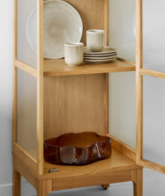 Fad i smoked brun glas