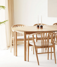 Bundaberg og Agustin spisebordssæt m. 6 spisebordsstole