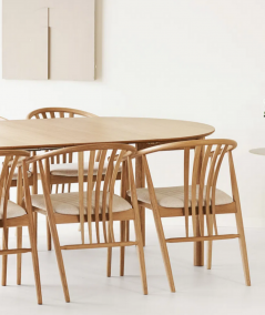 Bundaberg og Agustin spisebordssæt m. 6 spisebordsstole