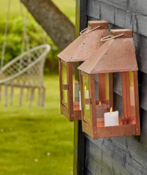 Mini væglanterne i kobber