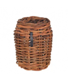 Mini rund rattankurv (inkl. pose)