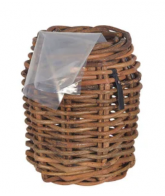 Mini rund rattankurv (inkl. pose)