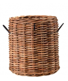 Stor rund rattan kurv på ø85 og højde på 90 cm. inkl. pose