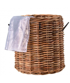 Stor rund rattan kurv på ø85 og højde på 90 cm. inkl. pose