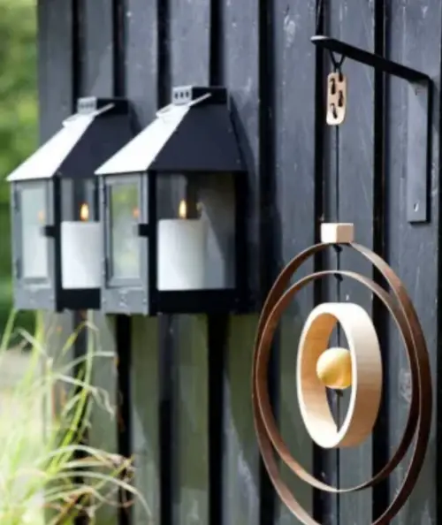 Mini væglanterne i sort