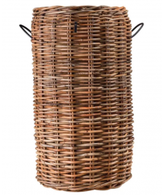 Mega stor rund rattan kurv i ø85 x højde på 150 cm. inkl. pose