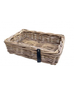 Mini firkantet rattanbakke