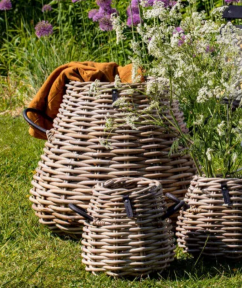 Mega "Pear" Round Rattan Basket - Kubu (incl. bag)