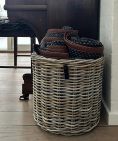 Maxi XL lav rund ratta kurv inkl. pose