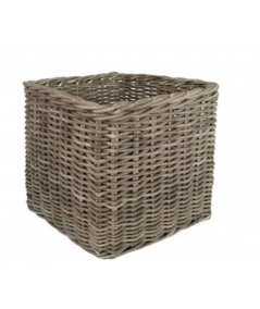 Maxi XL lav firkantet rattan kurv inkl. pose