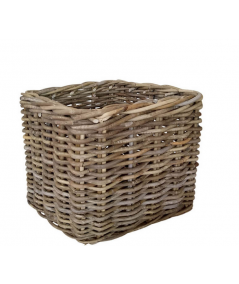 Maxi lav firkantet rattan kurv inkl. pose