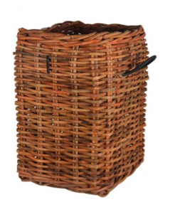 Stor firkantet rattan kurv H84 cm. inkl. pose