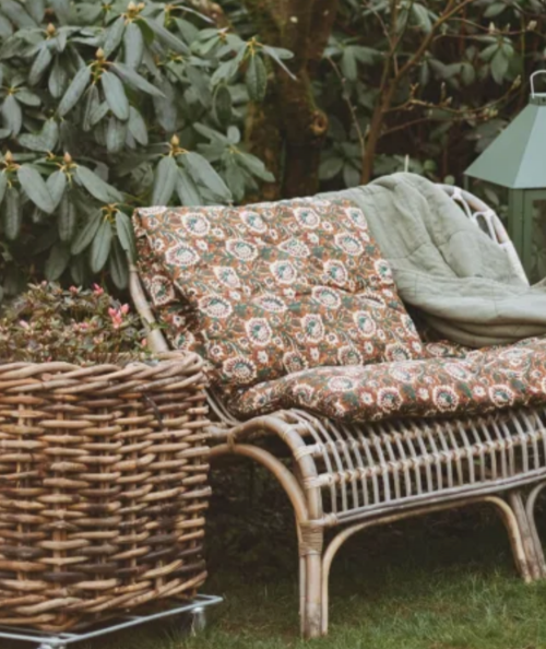 Mega Low Square Rattan Basket (incl. bag)